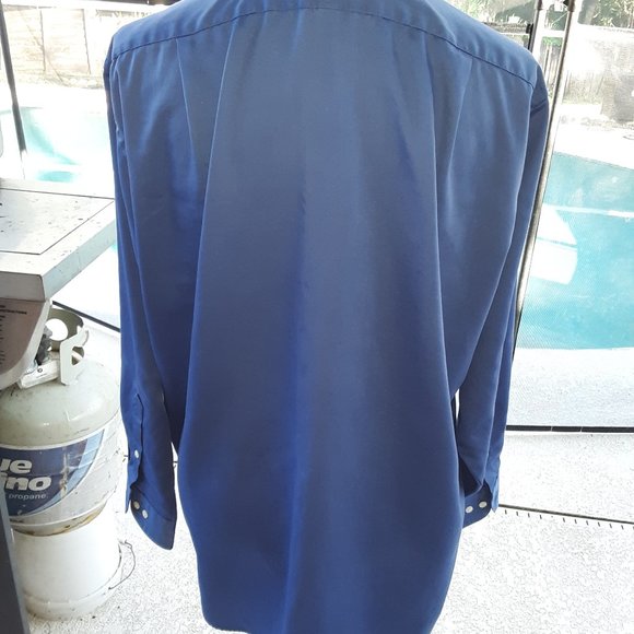 Van Heusen Blue Dress Shirt 16 32/33 - Picture 4 of 6